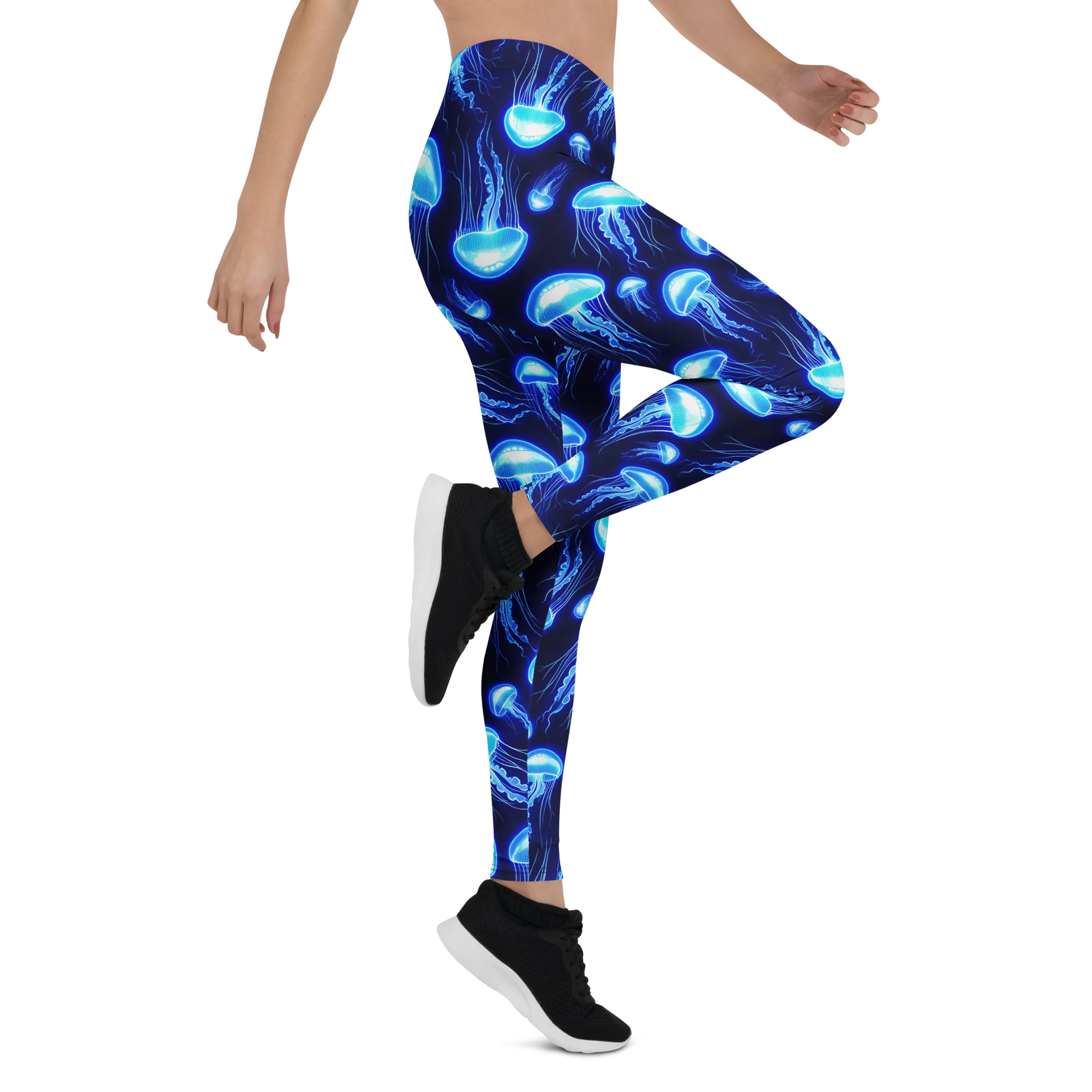 Azure Jellyscape on Leggings — Right