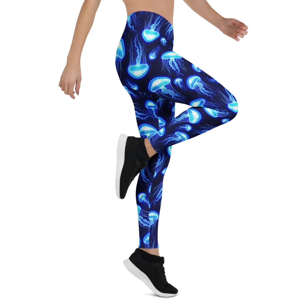 Azure Jellyscape on Leggings — Right