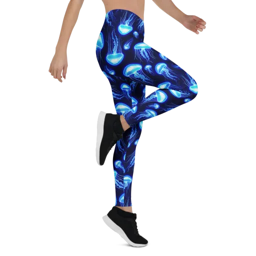 Azure Jellyscape on a Leggings
