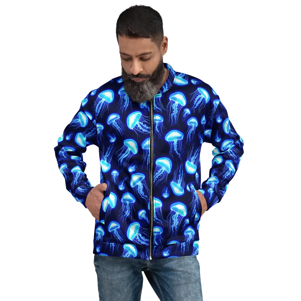 Azure Jellyscape on Bomber Jacket — Front