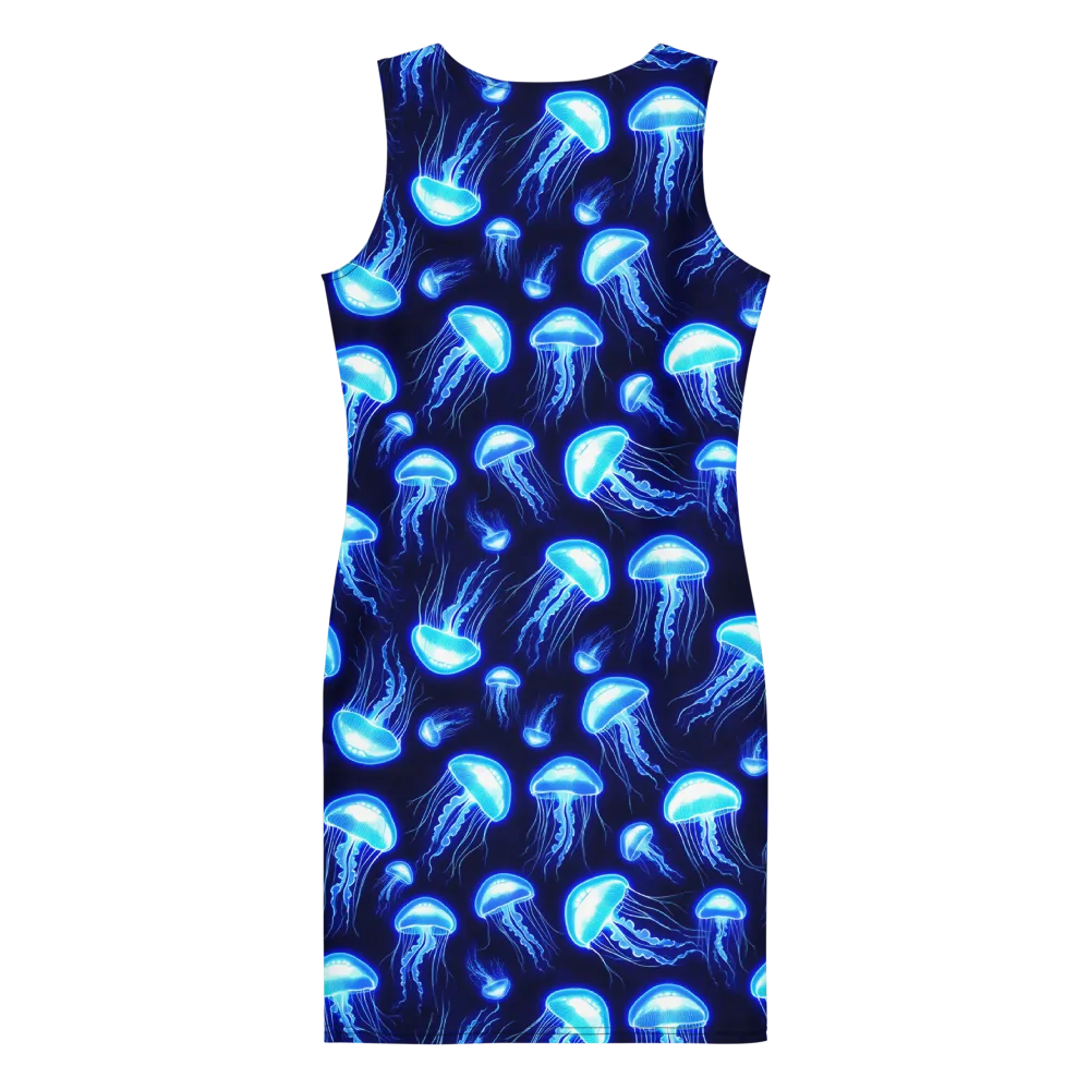 Azure Jellyscape on Bodycon Dress — Back