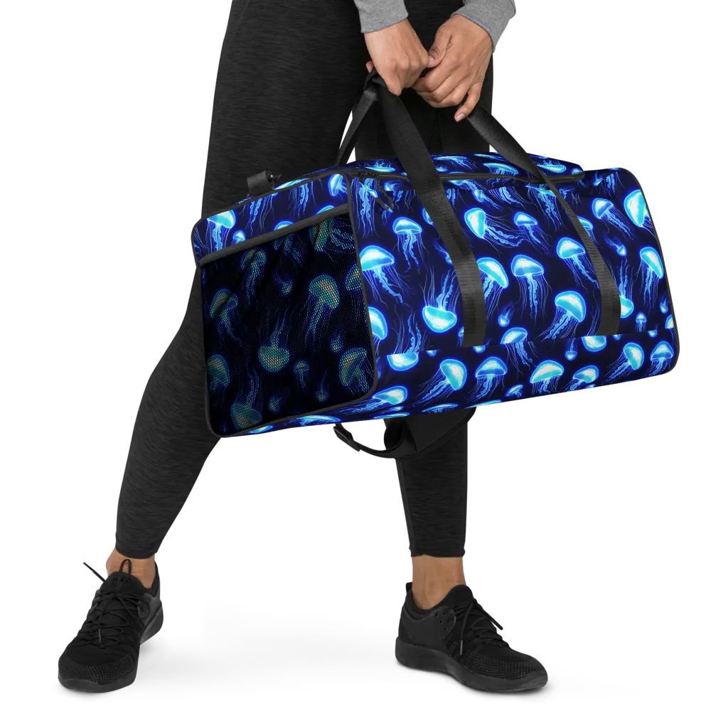 Azure Jellyscape on Duffle Bag — Right Front