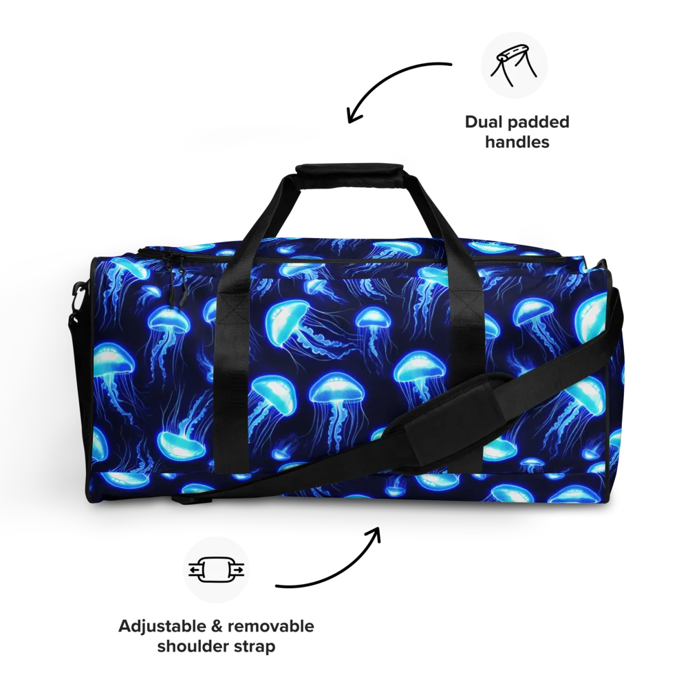 Azure Jellyscape on Duffle Bag — Front