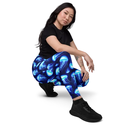Azure Jellyscape on a Leggings with Pockets