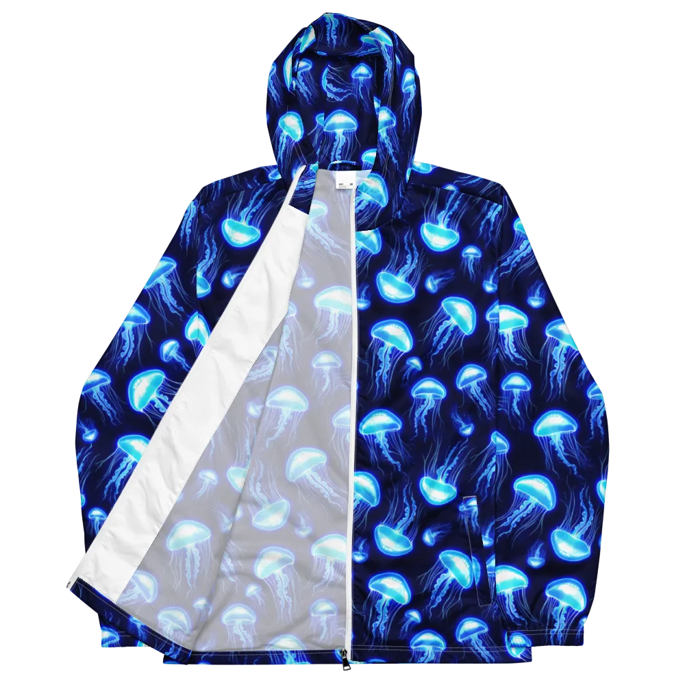 Azure Jellyscape on Men's Windbreaker — Front