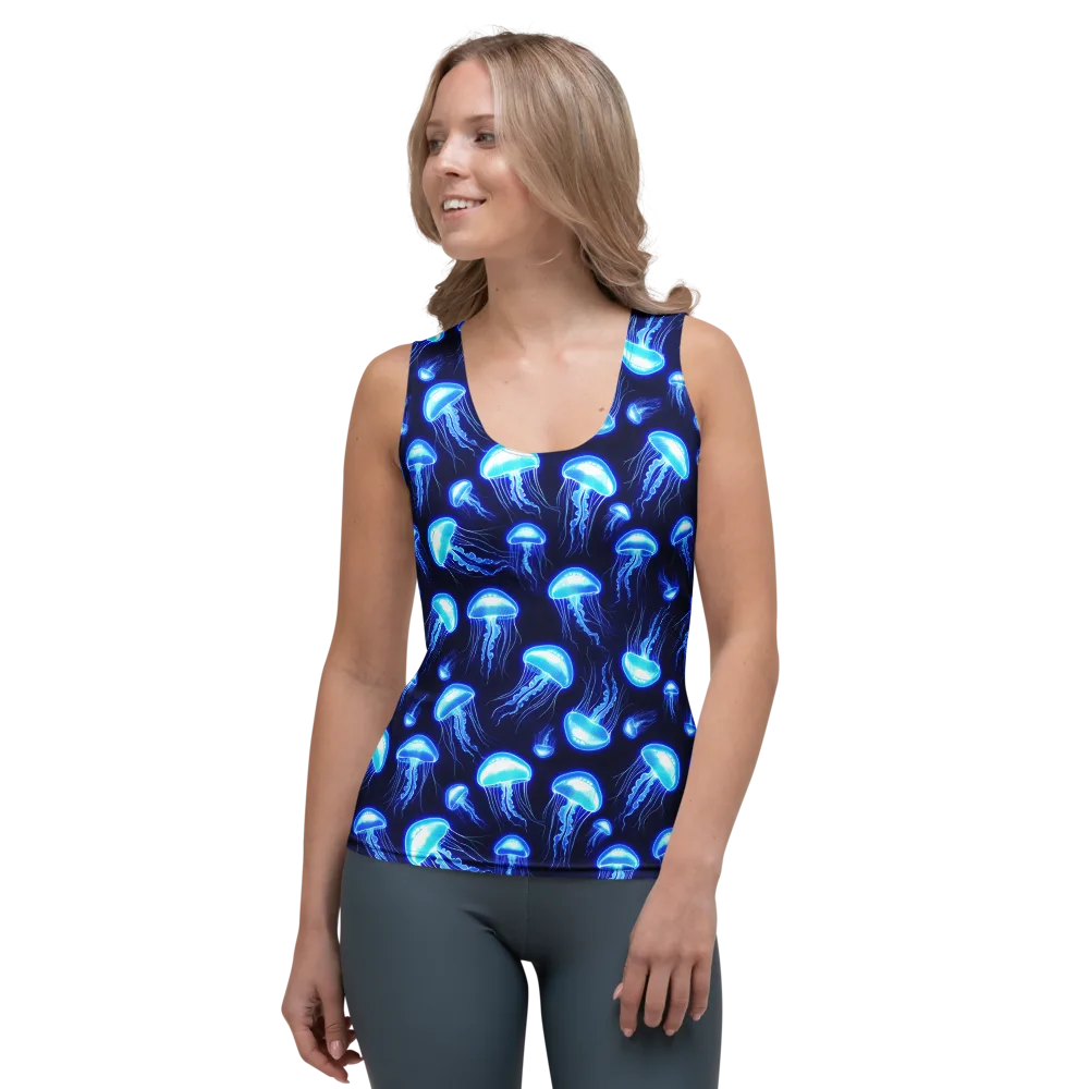 Azure Jellyscape on Women's Tank Top — Front