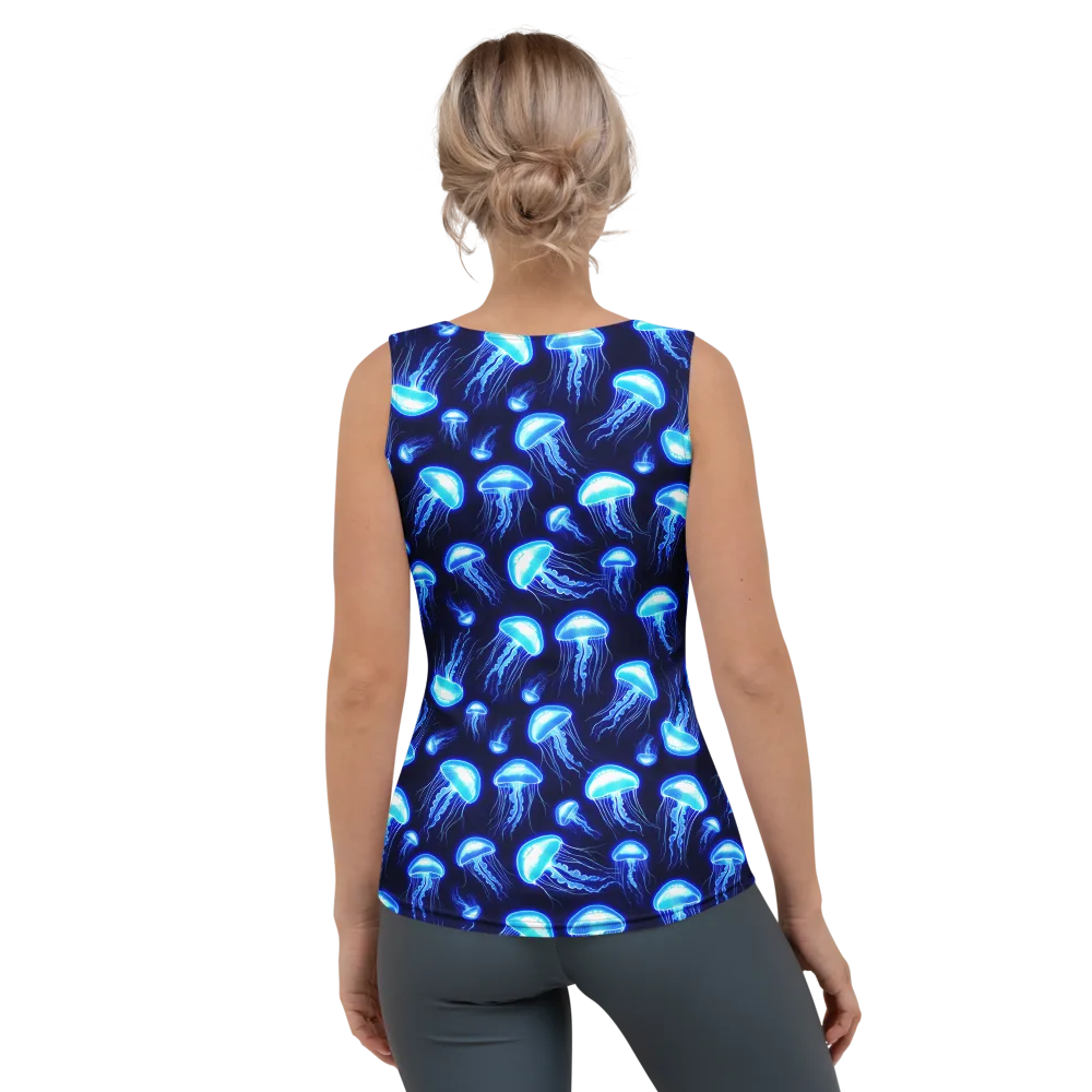 Azure Jellyscape on Women's Tank Top — Back