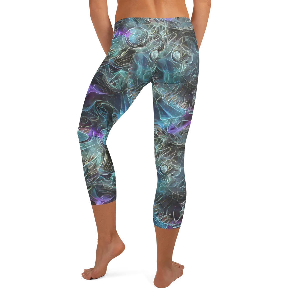 Deep Space Opal on Capri Leggings — Back