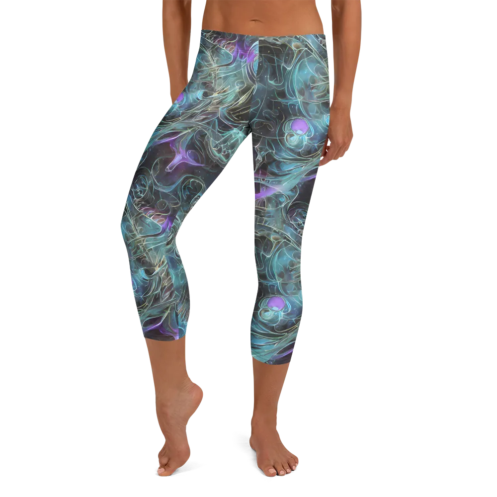 Deep Space Opal on Capri Leggings — Front