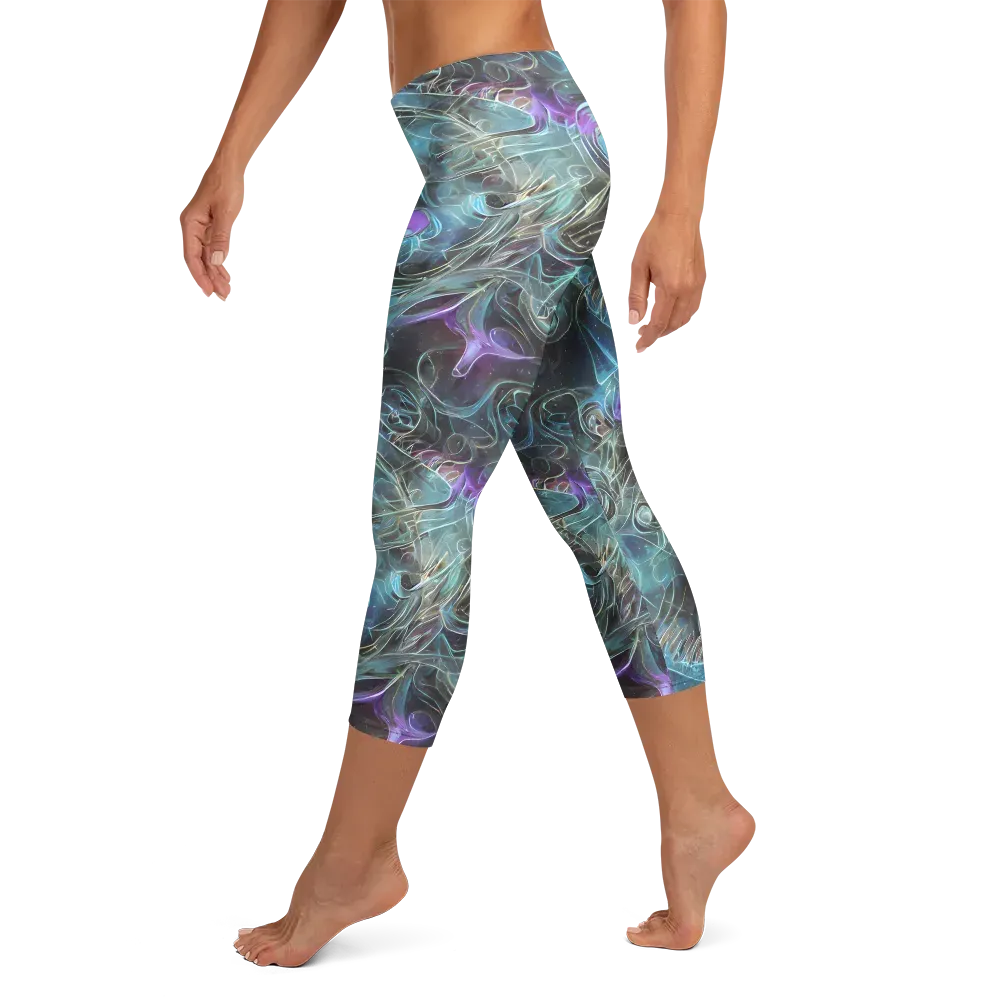 Deep Space Opal on Capri Leggings — Left