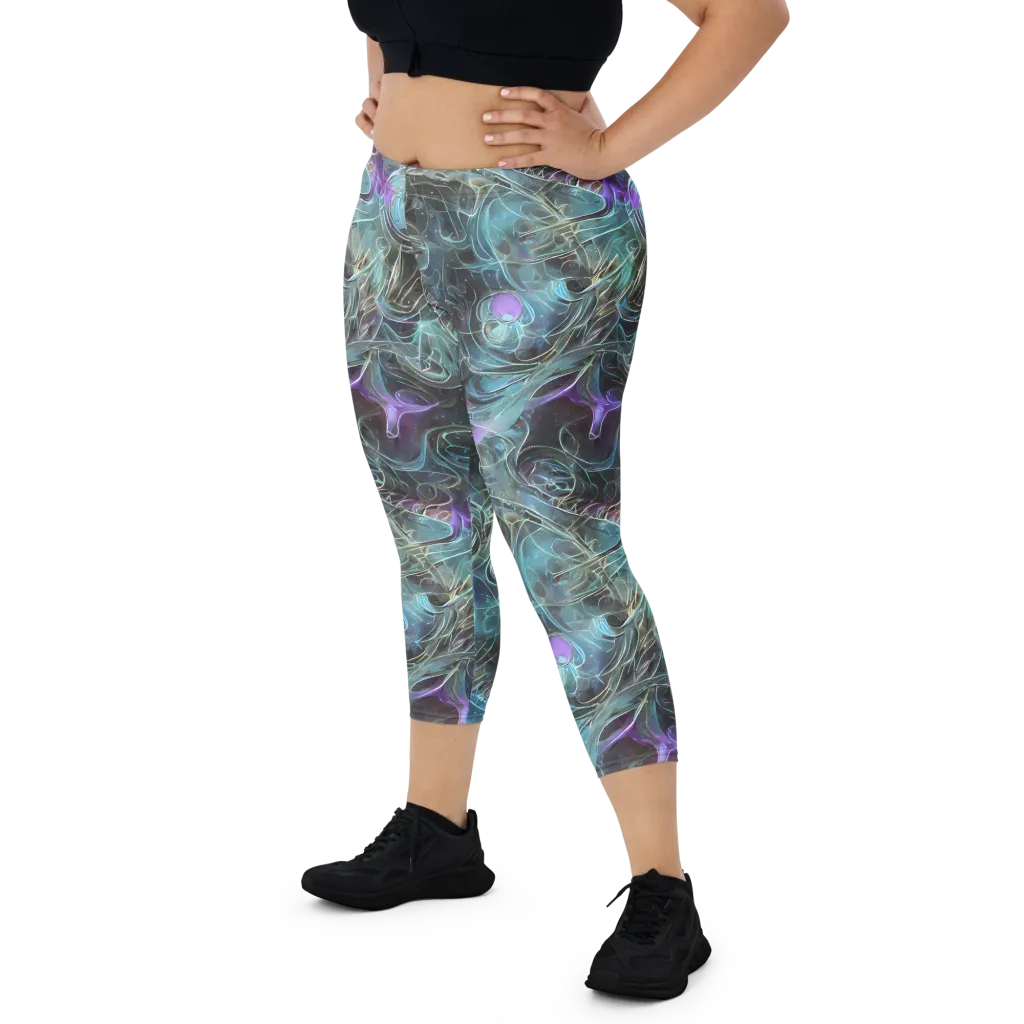 Deep Space Opal on Capri Leggings — Front