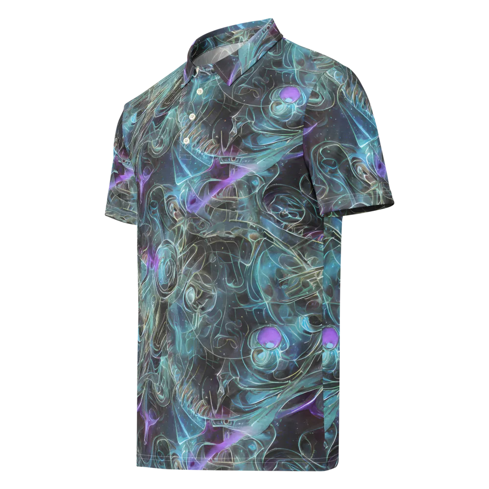 Deep Space Opal on Men's Slim Fit Polo Shirt — Left Front