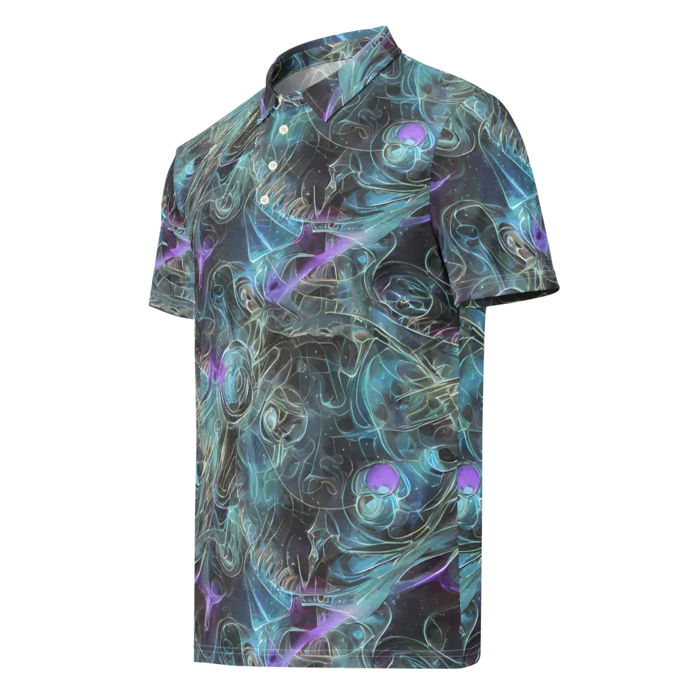 Deep Space Opal on Men's Slim Fit Polo Shirt — Left Front