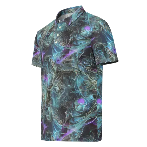 Deep Space Opal on a Men's Slim Fit Polo Shirt