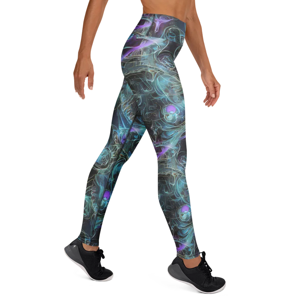 Deep Space Opal on Yoga Leggings — Right