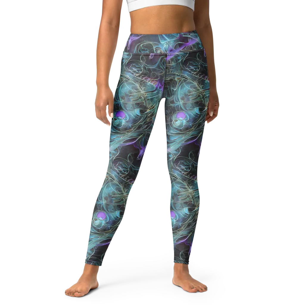 Deep Space Opal on Yoga Leggings — Front