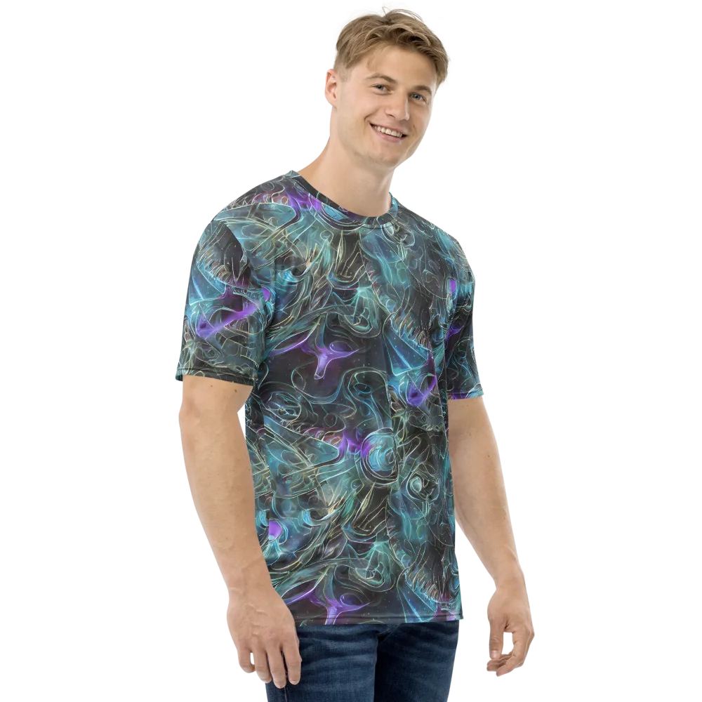 Deep Space Opal on Men's Crew Neck T-Shirt — Right