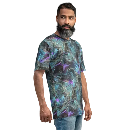 Deep Space Opal on a Men's Crew Neck T-Shirt