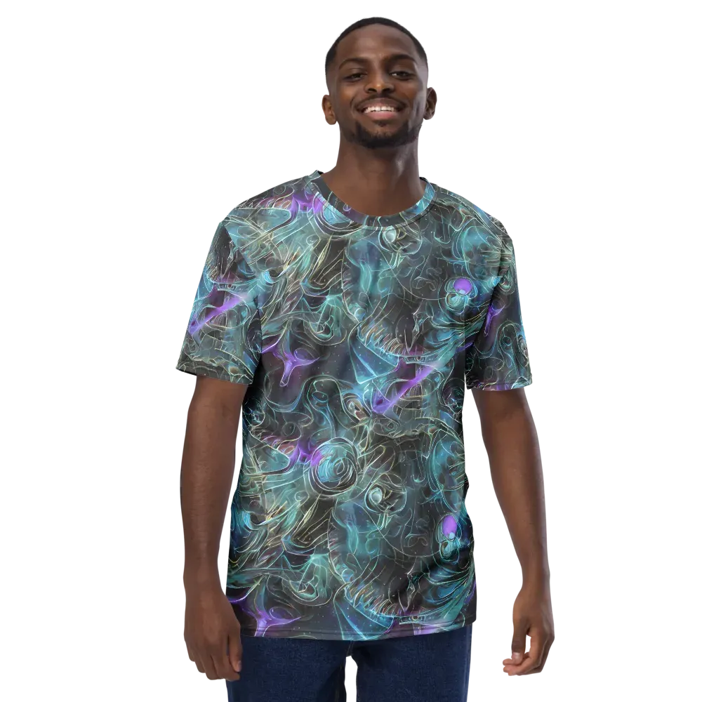 Deep Space Opal on Men's Crew Neck T-Shirt — Front