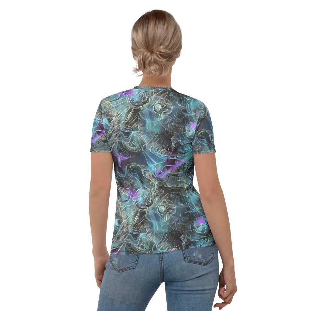 Deep Space Opal on Women's Crew Neck T-Shirt — Back