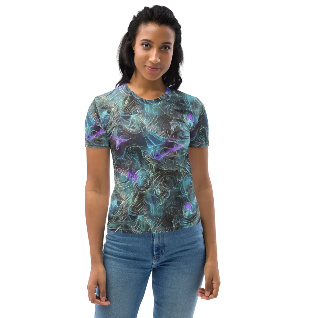 Deep Space Opal on Women's Crew Neck T-Shirt — Front