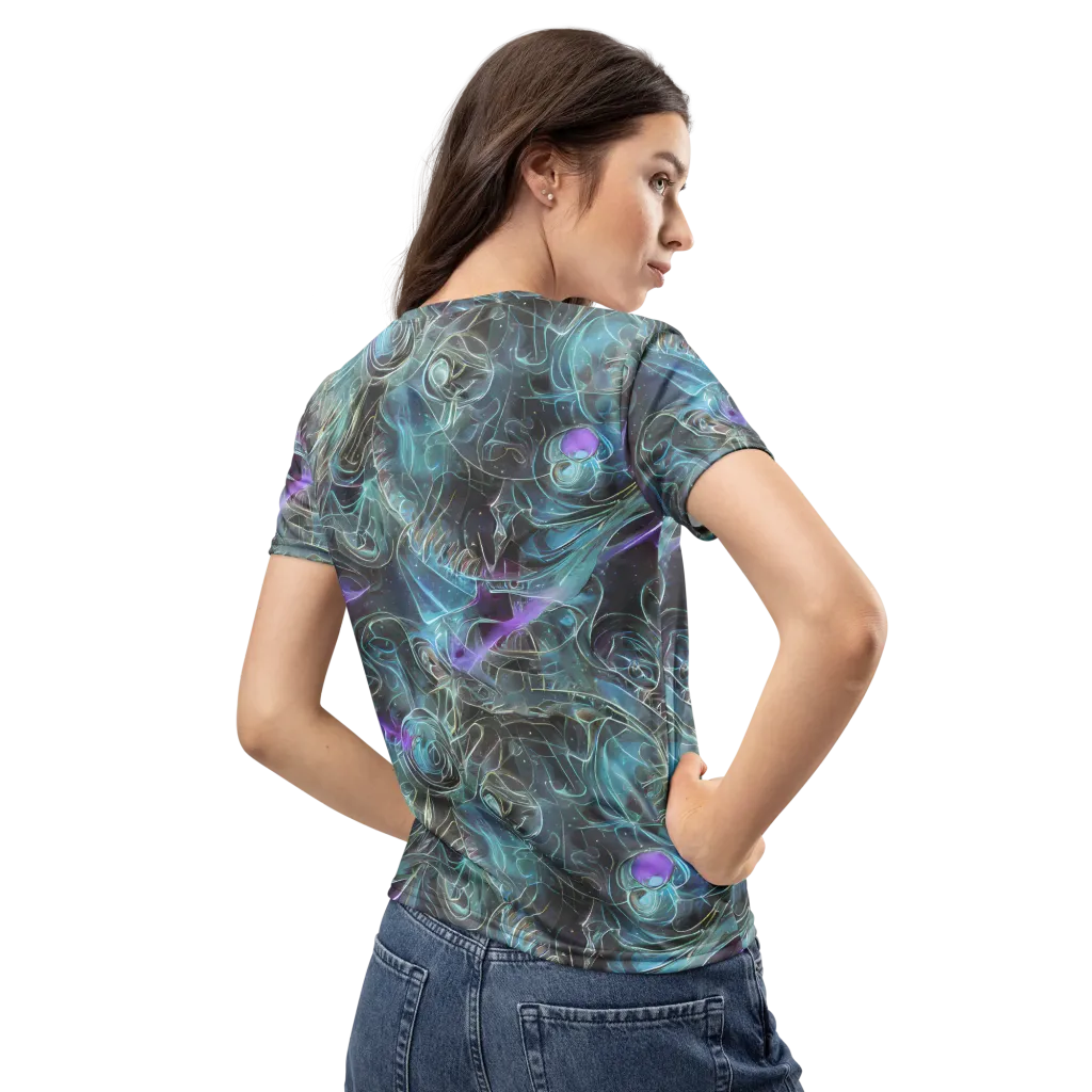 Deep Space Opal on Women's Crew Neck T-Shirt — Back