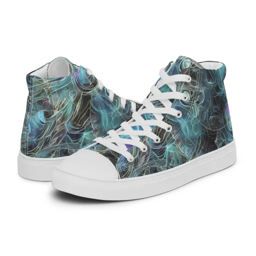 Deep Space Opal on a Women's High Top Canvas Shoes