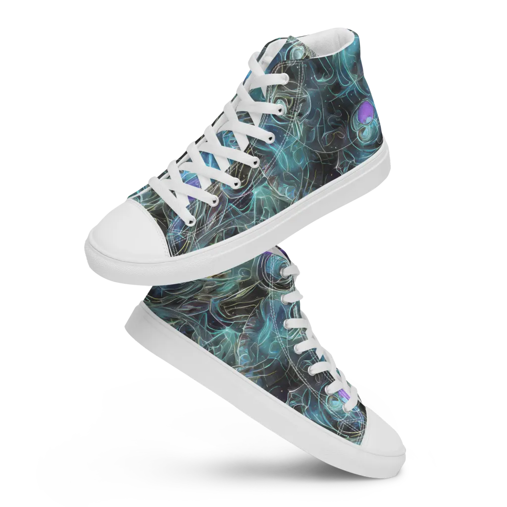Deep Space Opal on Women's High Top Canvas Shoes — Front
