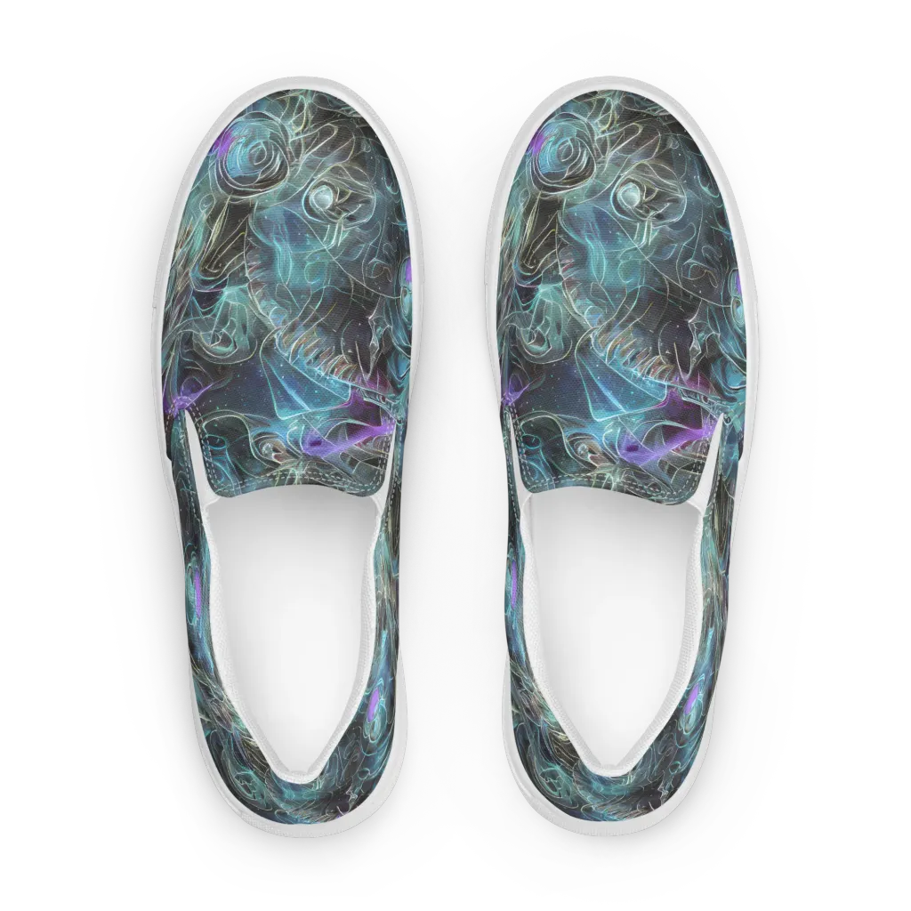 Deep Space Opal on Men's Slip-On Canvas Shoes — Front