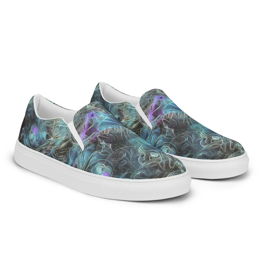 Deep Space Opal on Men's Slip-On Canvas Shoes — Right Front