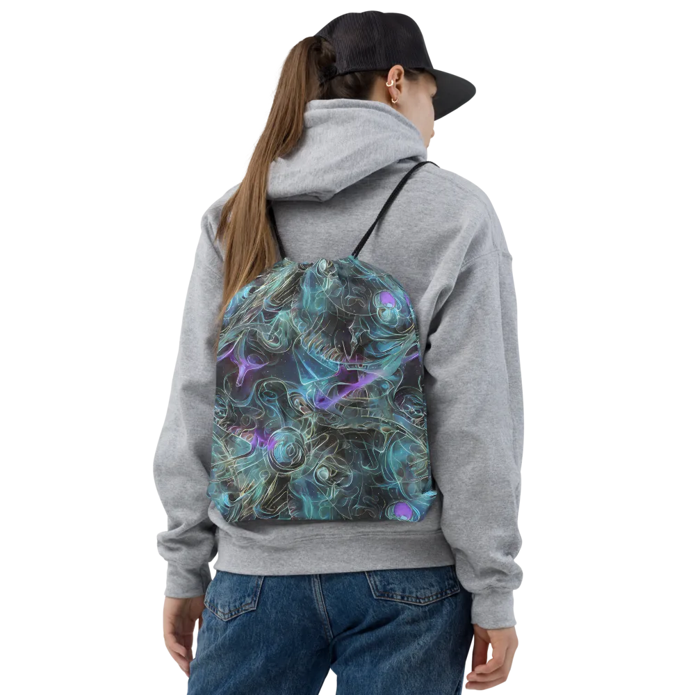 Deep Space Opal on Drawstring Bag — Front