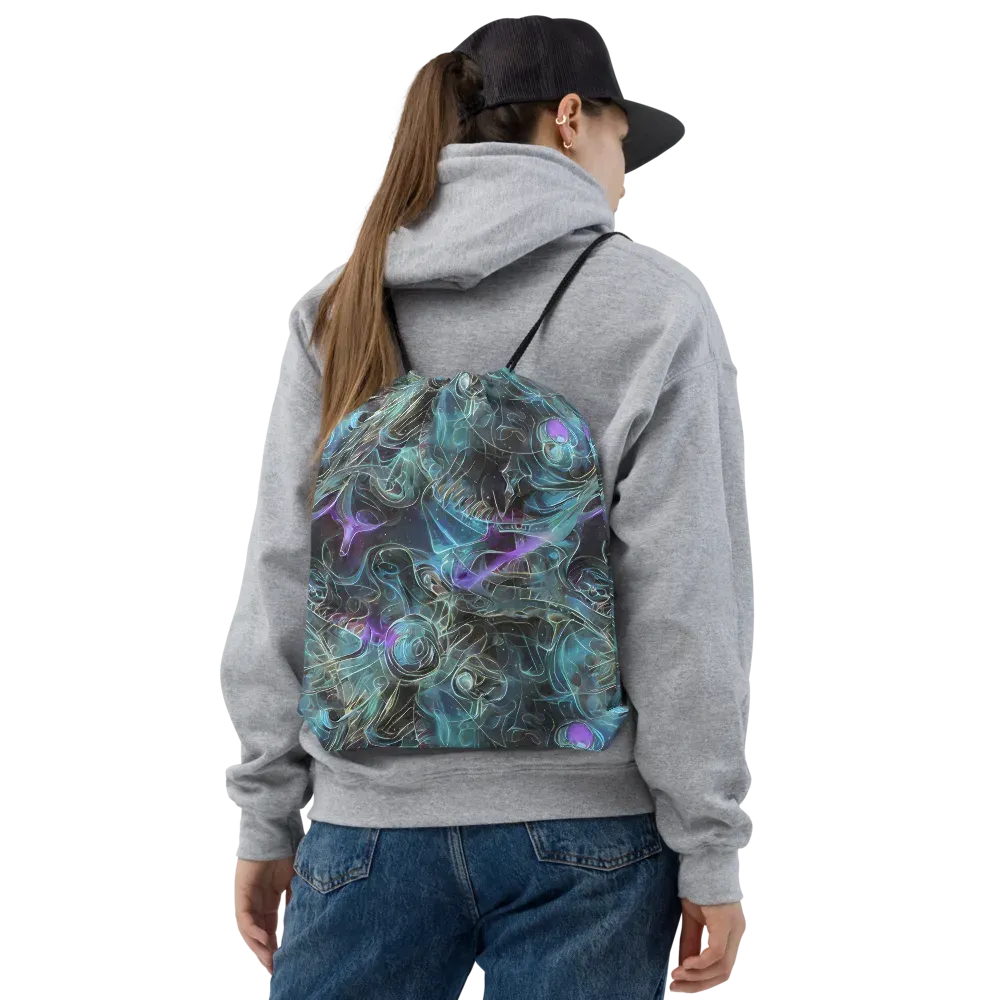 Deep Space Opal on Drawstring Bag — Front
