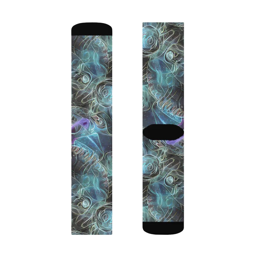 Deep Space Opal on Socks — Right Sock