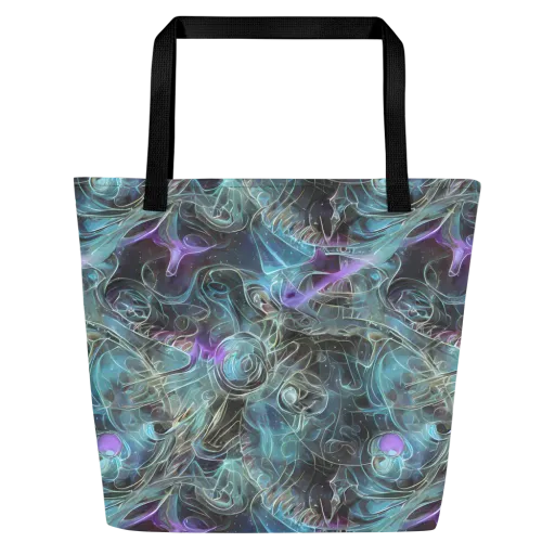 Deep Space Opal on a Large Tote Bag W/ Pocket