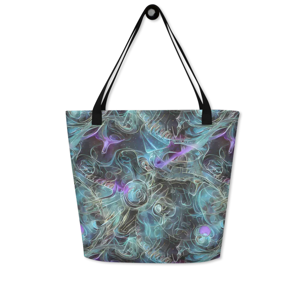 Deep Space Opal on Large Tote Bag W/ Pocket — Front