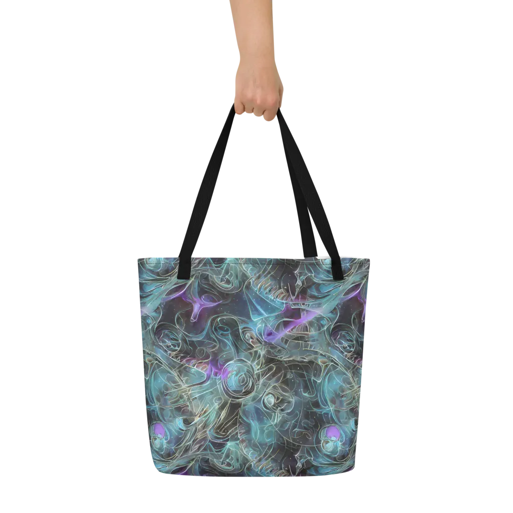Deep Space Opal on Large Tote Bag W/ Pocket — Front