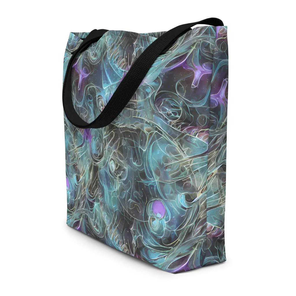 Deep Space Opal on Large Tote Bag W/ Pocket — Front