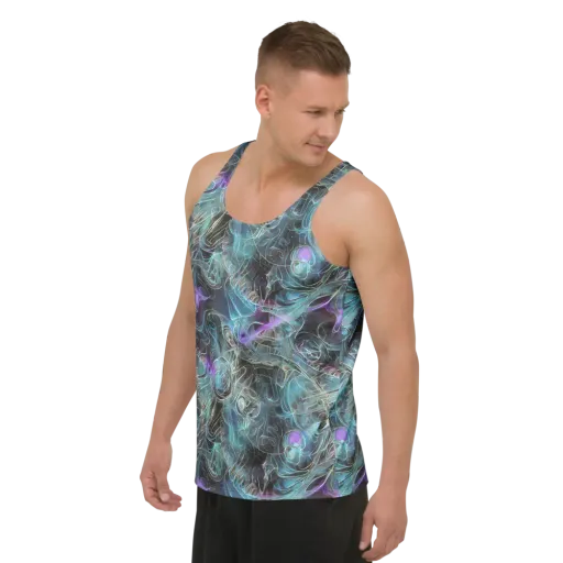 Deep Space Opal on a Men's Tank Top