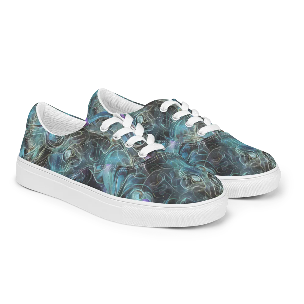 Deep Space Opal on Men's Lace-Up Canvas Shoes — Right Front