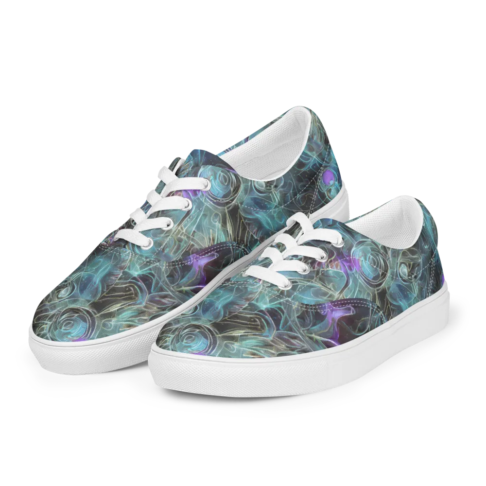 Deep Space Opal on Men's Lace-Up Canvas Shoes — Left Front