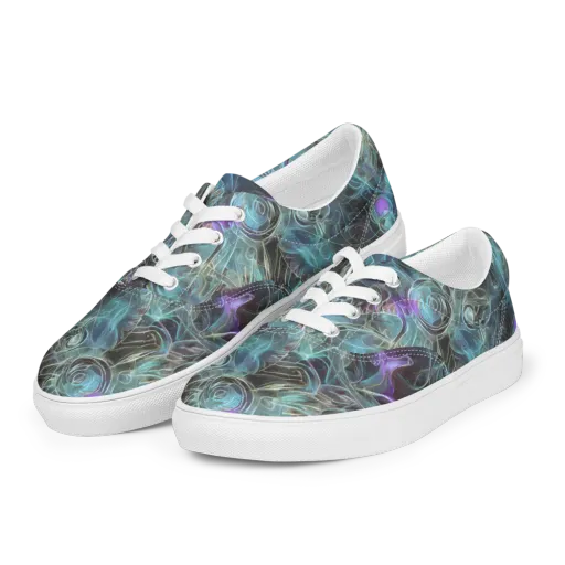 Deep Space Opal on a Men's Lace-Up Canvas Shoes