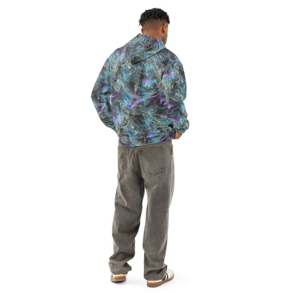 Deep Space Opal on Cotton Hoodie — Back