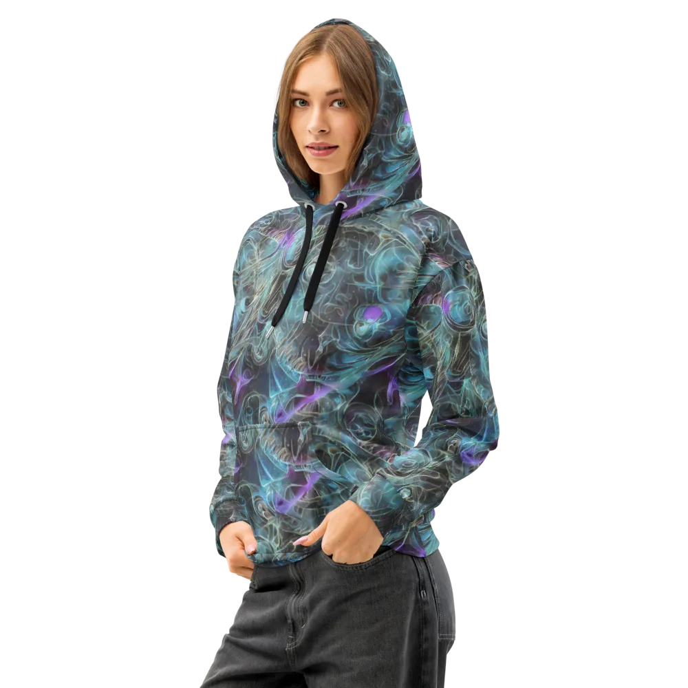 Deep Space Opal on Cotton Hoodie — Left Front
