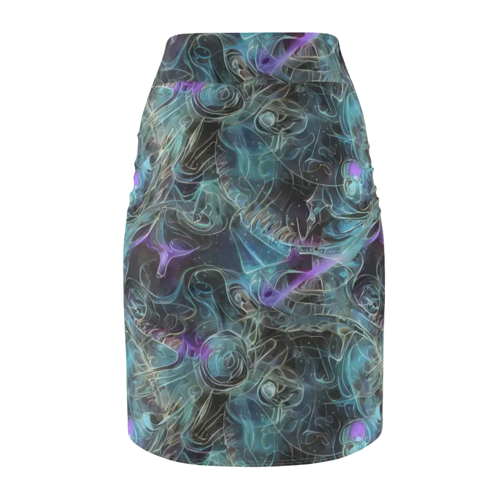 Deep Space Opal on Pencil Skirt — Back