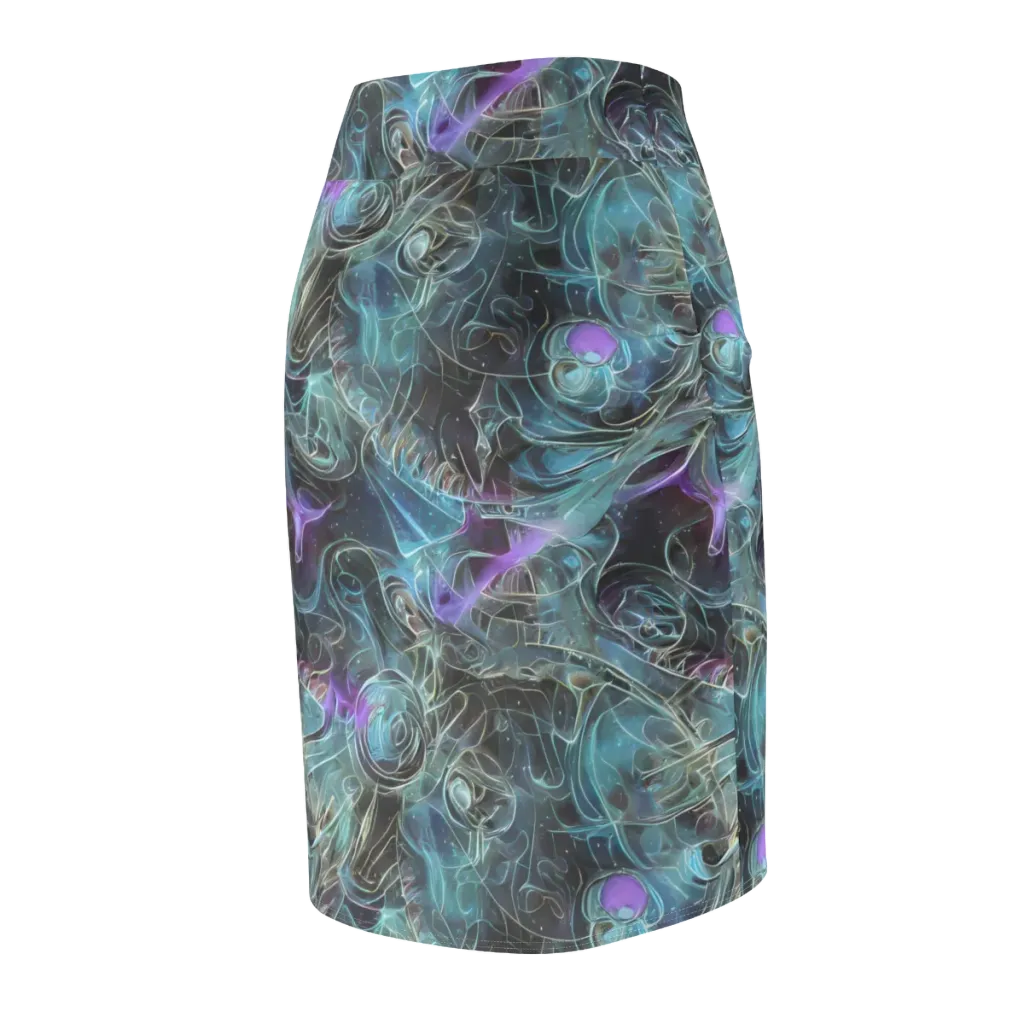 Deep Space Opal on Pencil Skirt — Back Side