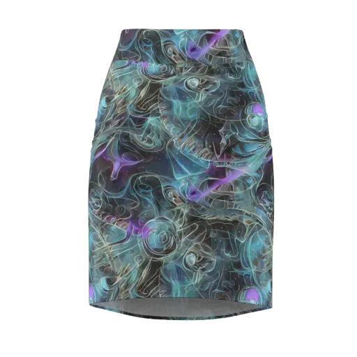 Deep Space Opal on a Pencil Skirt
