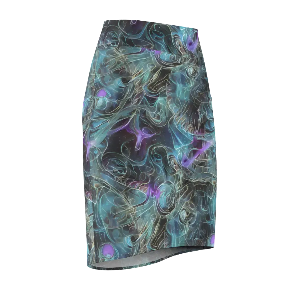 Deep Space Opal on Pencil Skirt — Front Side