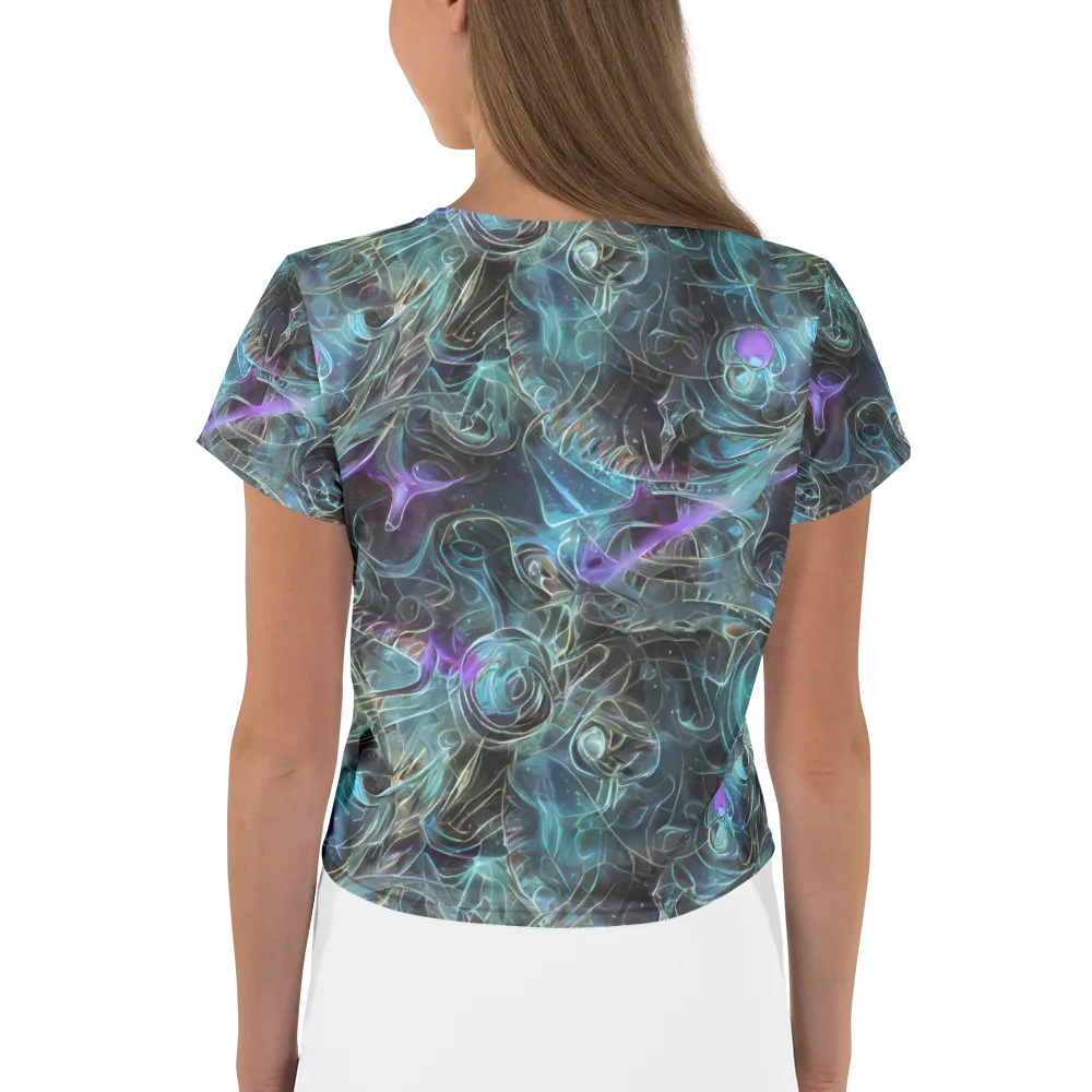 Deep Space Opal on Crop Tee — Back