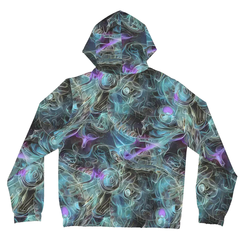 Deep Space Opal on Women's Full-Zip Hoodie — Back