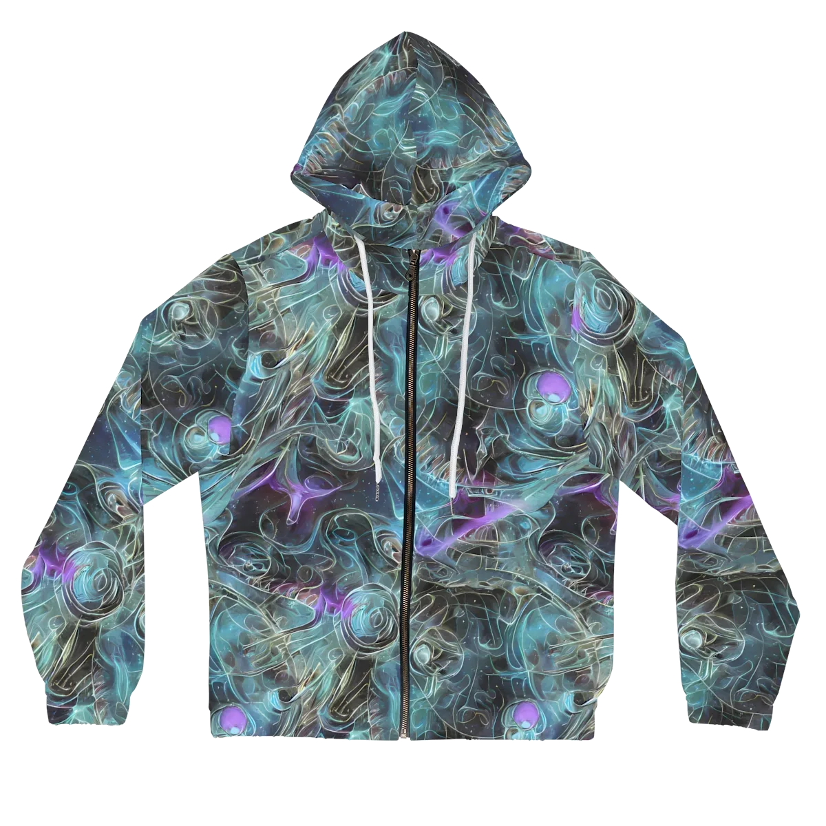 Deep Space Opal on Women's Full-Zip Hoodie — Front